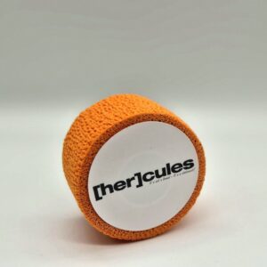 [her]cules orange hook grip tape 38 mm – en rulle tumtejp för CrossFit, tyngdlyftning och styrketräning.
